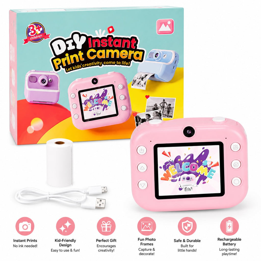 DIY Instant Print Camera for Kids | Ink-Free Photo Printing Camera