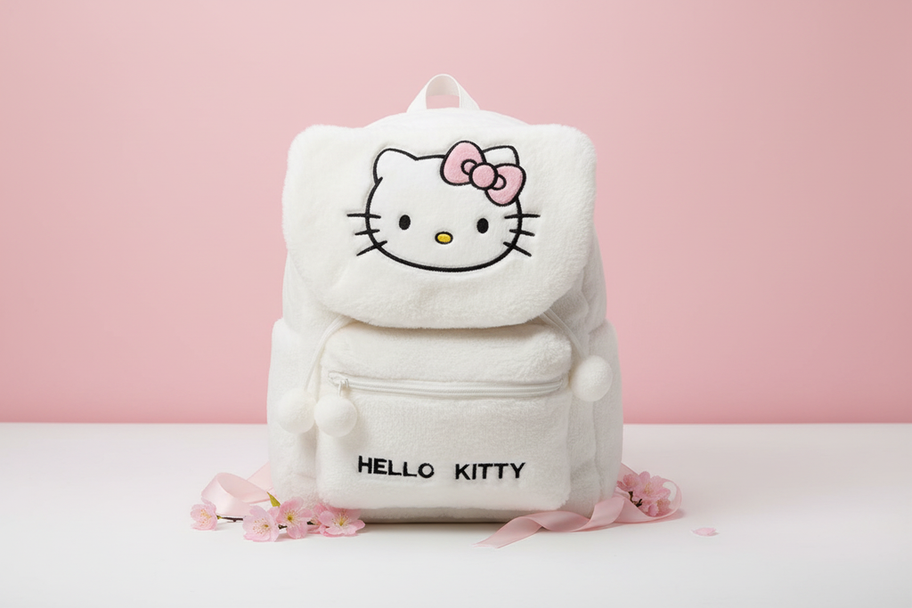 Hello Kitty Furry Backpack Product Photo