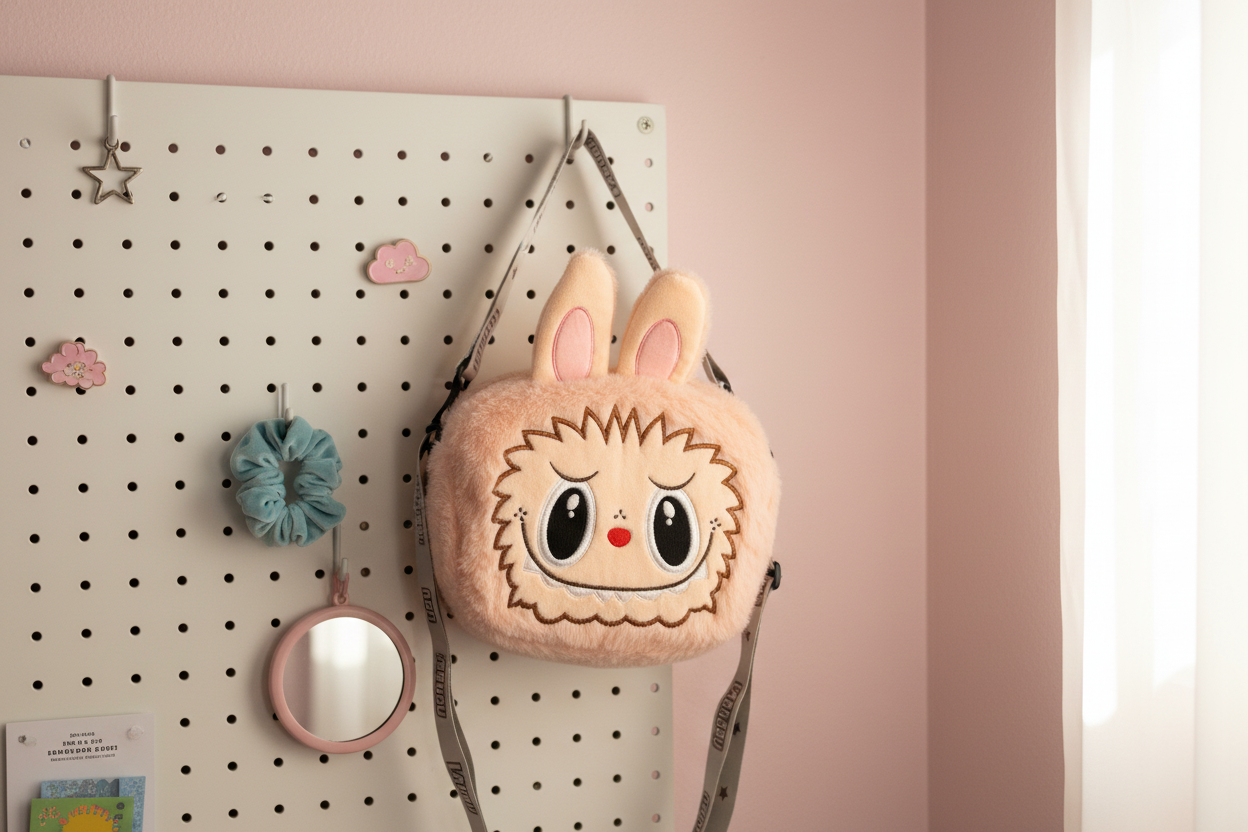 Labubu Purse – Bedroom Lifestyle
