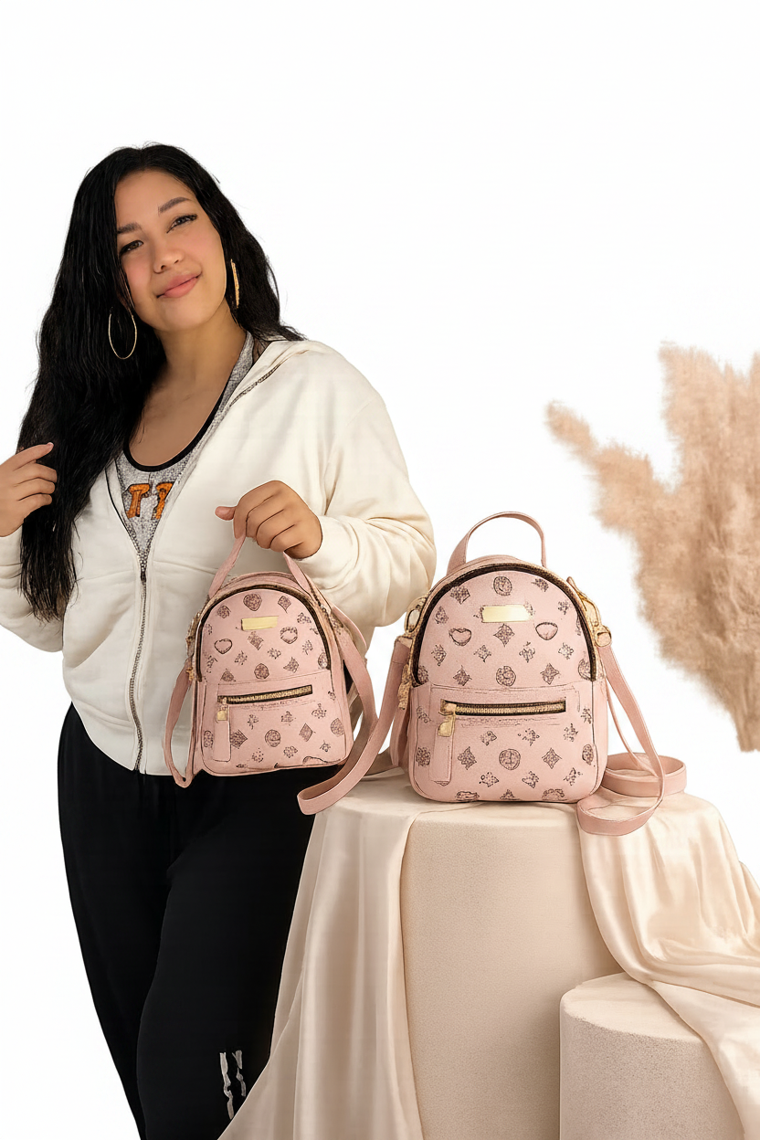 Pink Mini Backpack Lifestyle Concept